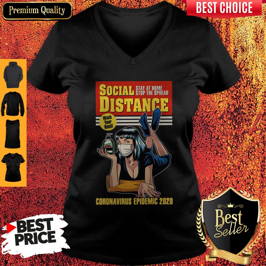 Original Social Distance Stay At Home Stop The Spread Corona Virus Epidemic 2020 Shirt - Image 3