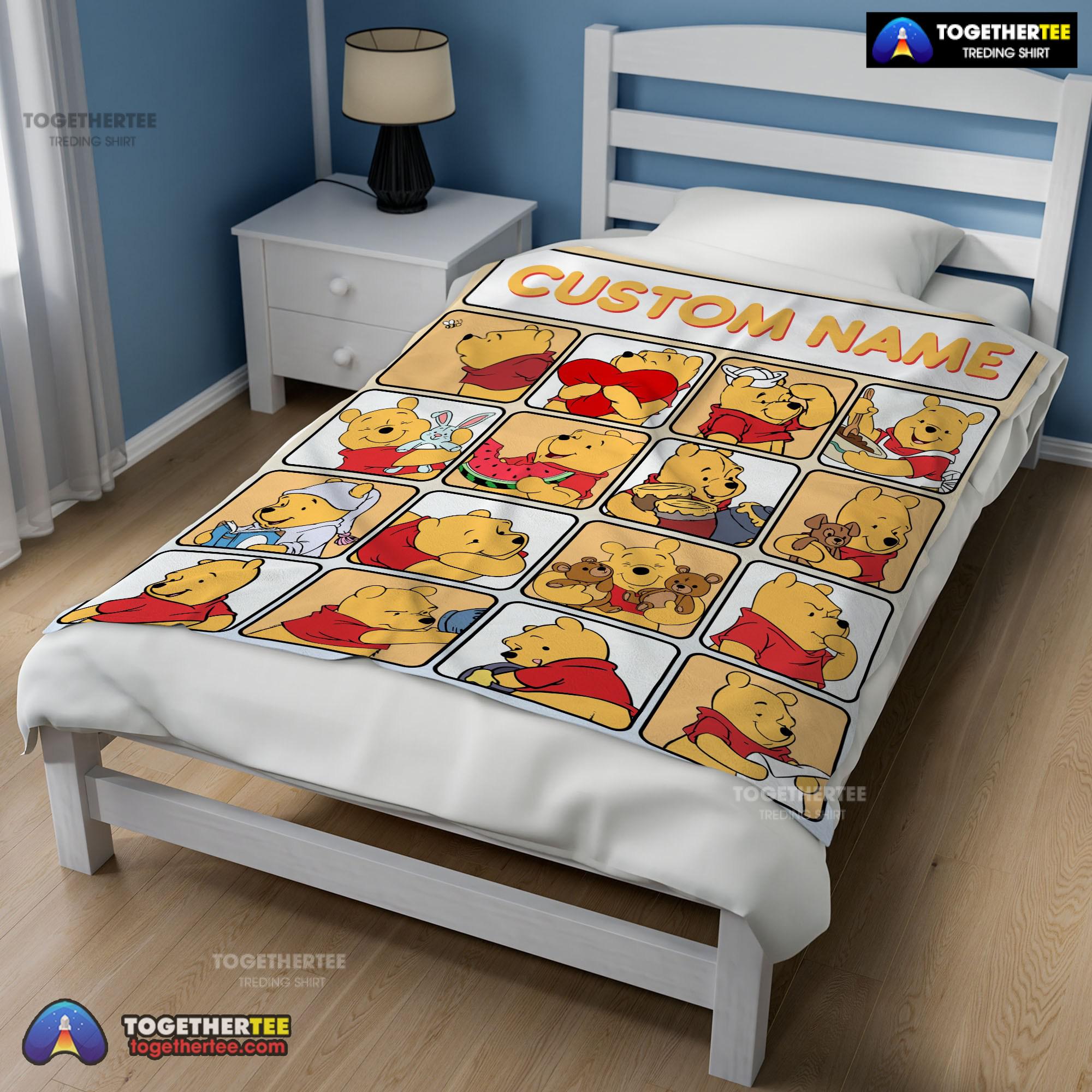 Official Disney Winnie The Pooh Cute Pooh Customize Blanket - Image 2