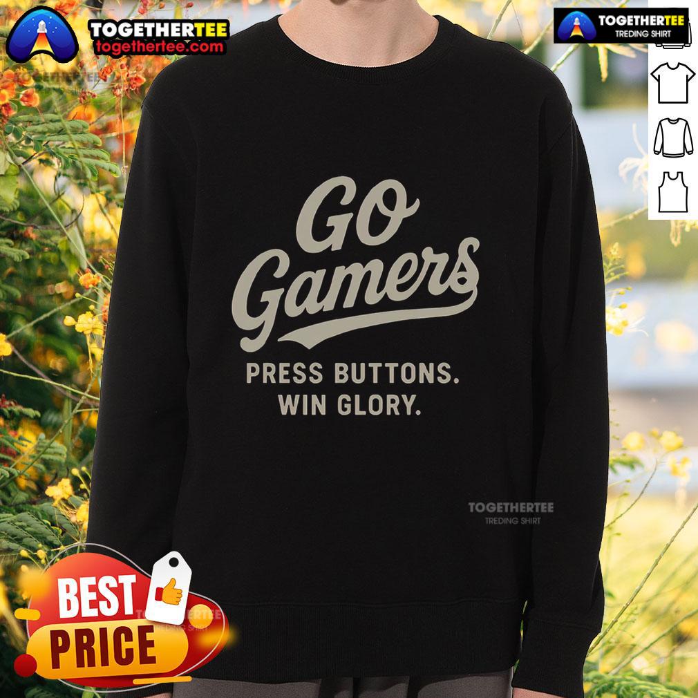 Pretty Go Gamer Press Buttons Win Glory T-Shirt - Image 5