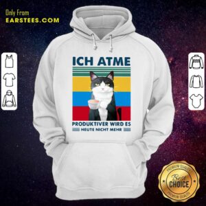 Alternative view of Awesome Cat Ich Atme Produktiver Wird’s Heute Nicht Mehr Vintage Shirt