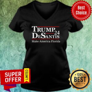 Alternative view of Trump Desantis '24 Make America Florida Shirt