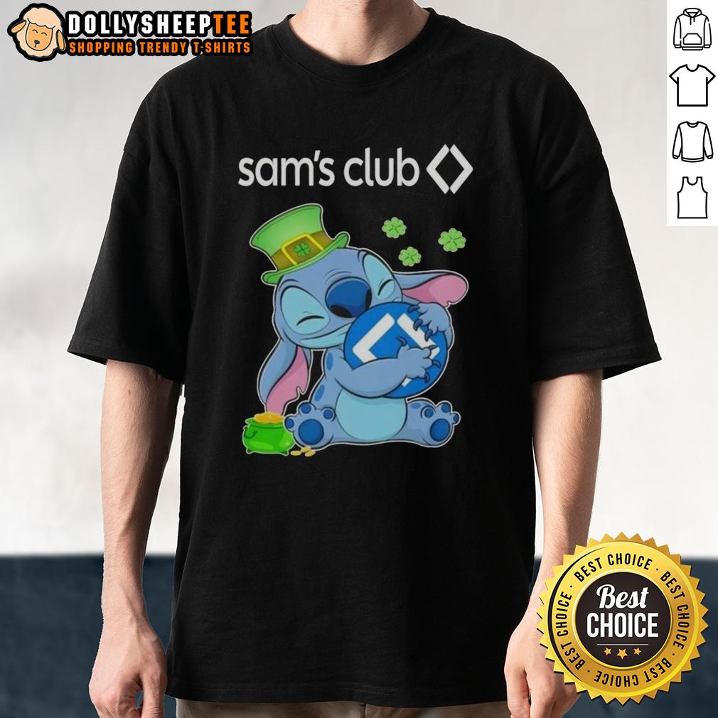 Top Stitch With St Patricks Hug Sam's Club Logo T-Shirt