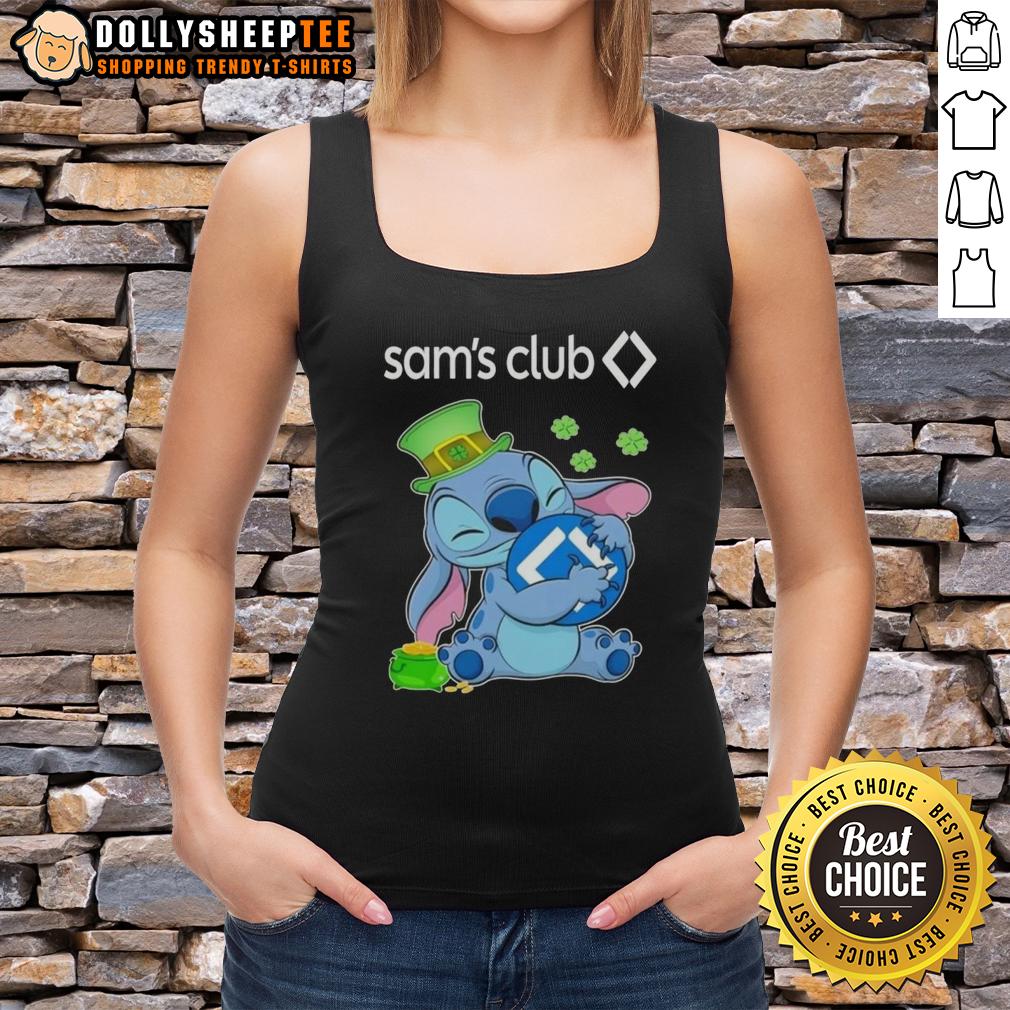 Top Stitch With St Patricks Hug Sam's Club Logo T-Shirt - Image 4