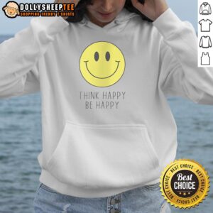 Alternative view of Pretty Think Happy Be Happy Smiley Face T-Shirt