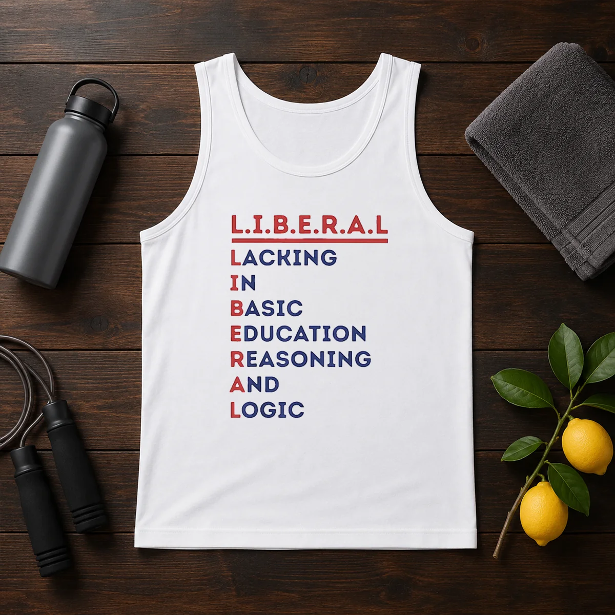 Hot Liberal Lacking In Basic Education Reasoning And Logic Shirt - Image 3