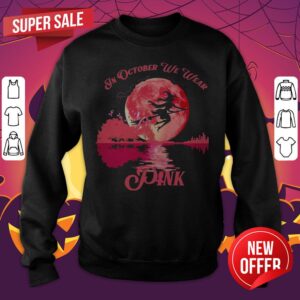 Alternative view of Official Girl Witch In October We Wear Pink Halloween Shirt