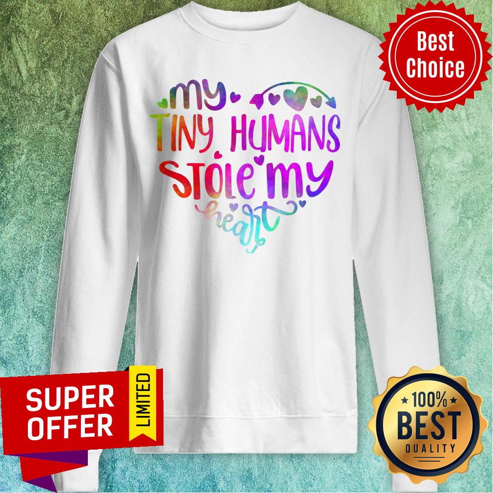 Official My Tiny Humans Stole My Heart Shirt - Image 4