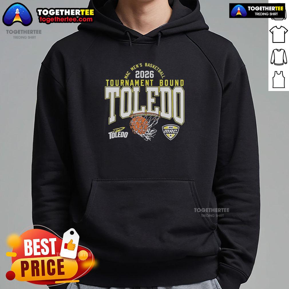 Hot Toledo Rockets Men's Basketball MAC 2026 MBB Tournament Bound T-Shirt - Image 2