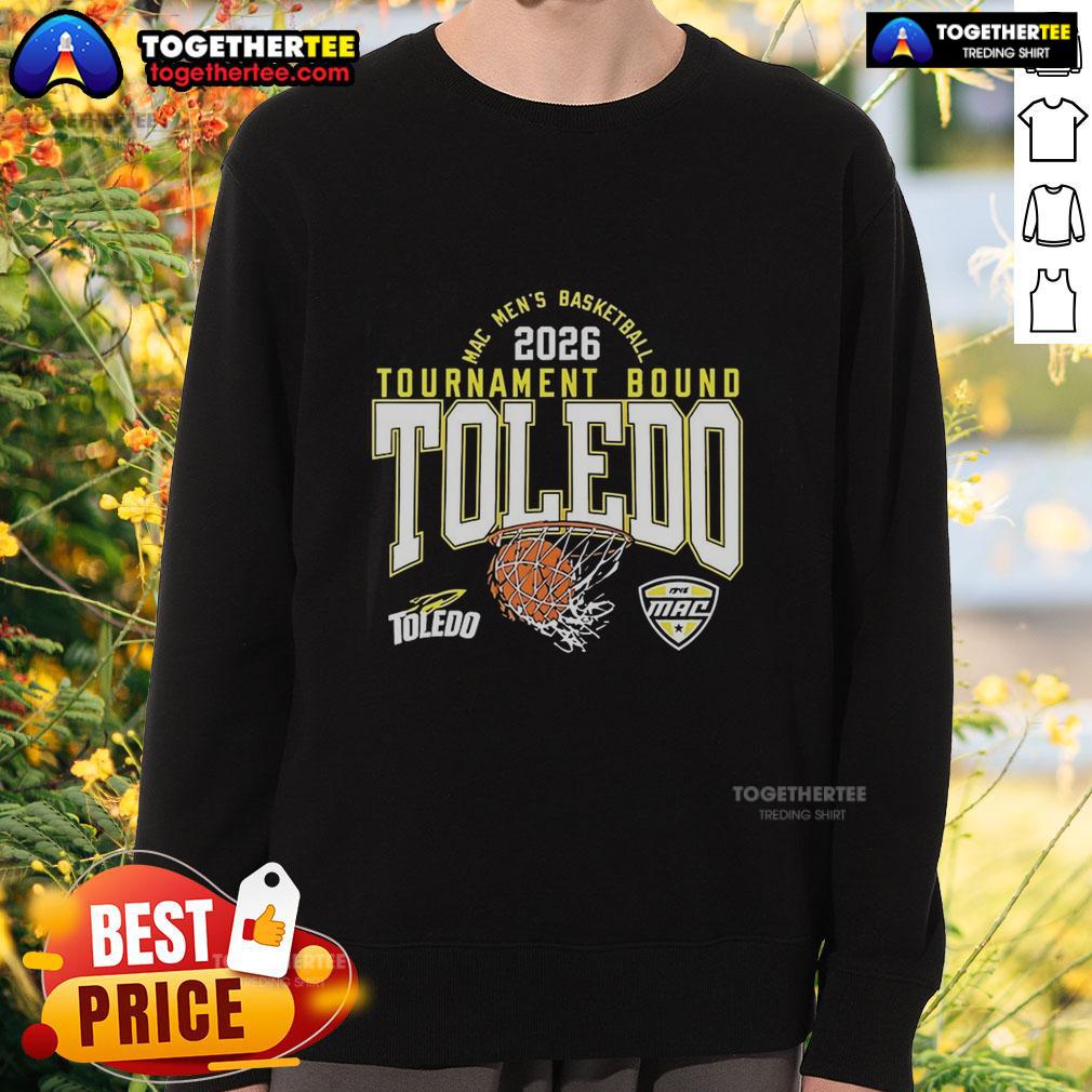 Hot Toledo Rockets Men's Basketball MAC 2026 MBB Tournament Bound T-Shirt - Image 5