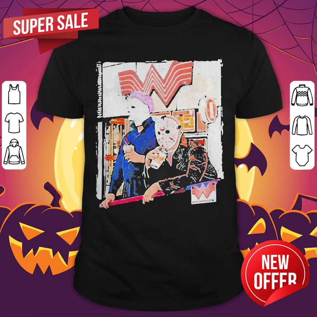 Halloween Jason Voorhees Michael Myers Whataburger Shirt