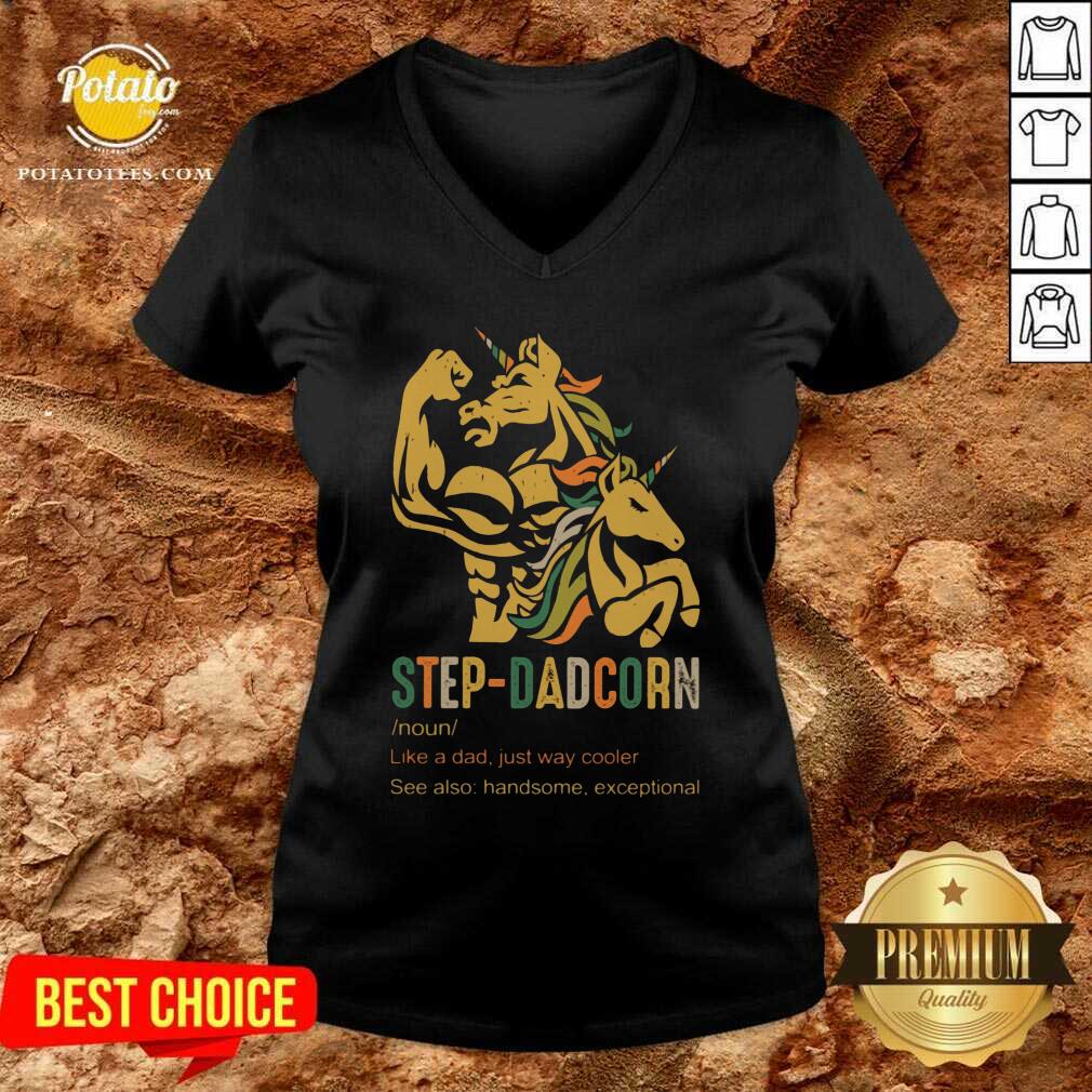 Step Dadcorn Like A Dad Just Way Cooler Shirt - Image 3