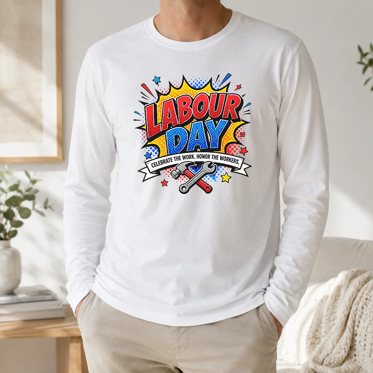 Nice Top Pop Art Comic Labour Day Celebrate Workers Shirt - Image 5