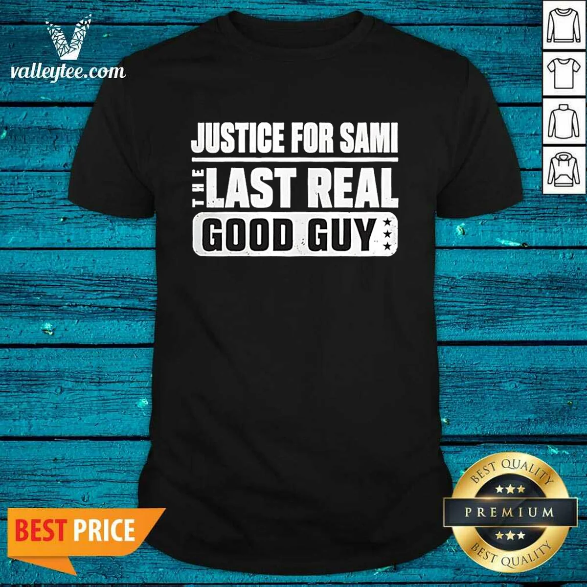 Pretty Justice For Sami The Last Real Good Guy Text Shirt