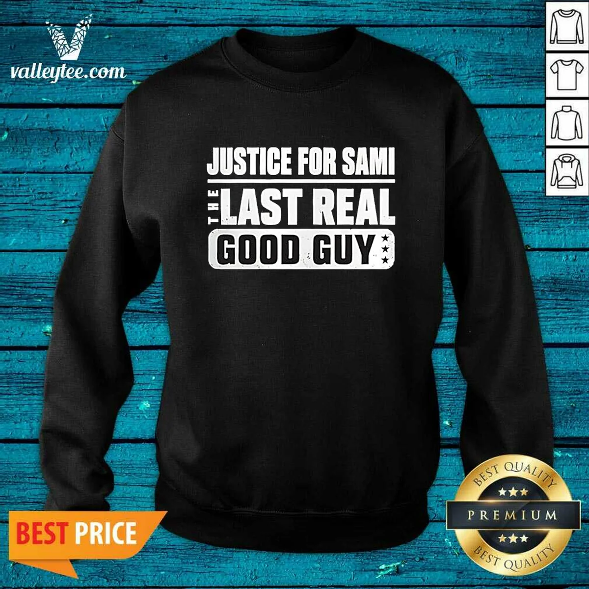 Pretty Justice For Sami The Last Real Good Guy Text Shirt - Image 4