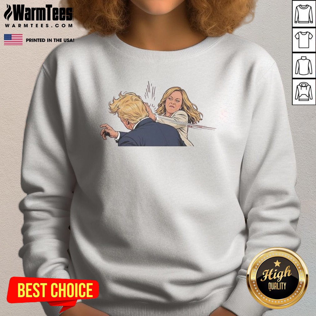 Premium Kamala Harris Slap Trump Meme Shirt - Image 4