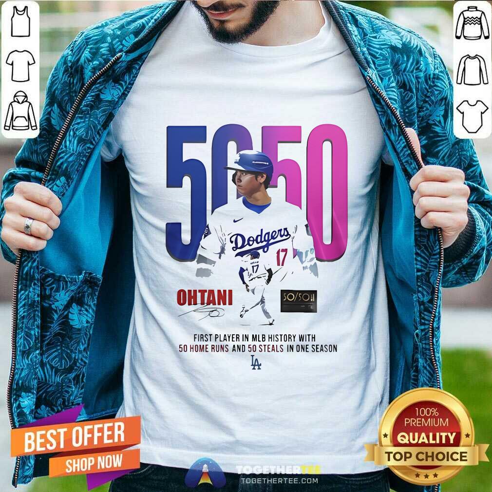 Good Los Angeles Dodgers Shohei Ohtani First 50 50 Player In MLB History T-Shirt