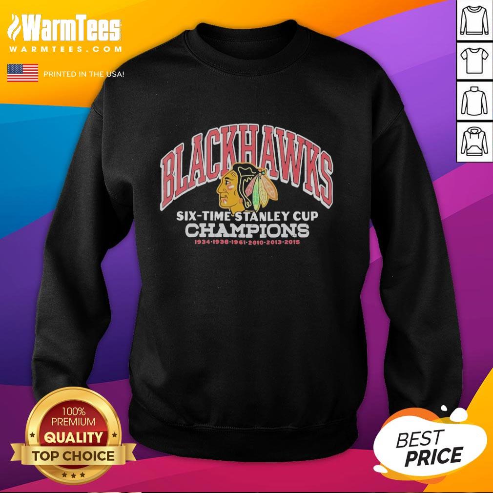 Good Chicago Blackhawks Six Time Stanley Cup Champions 2015 T-Shirt - Image 5