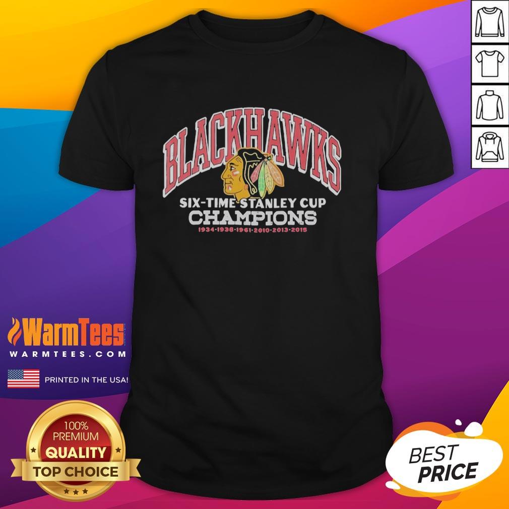 Good Chicago Blackhawks Six Time Stanley Cup Champions 2015 T-Shirt