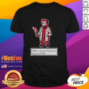 Official Fire Is Super Effective Against Ice Pokémon Pixel Art T-Shirt