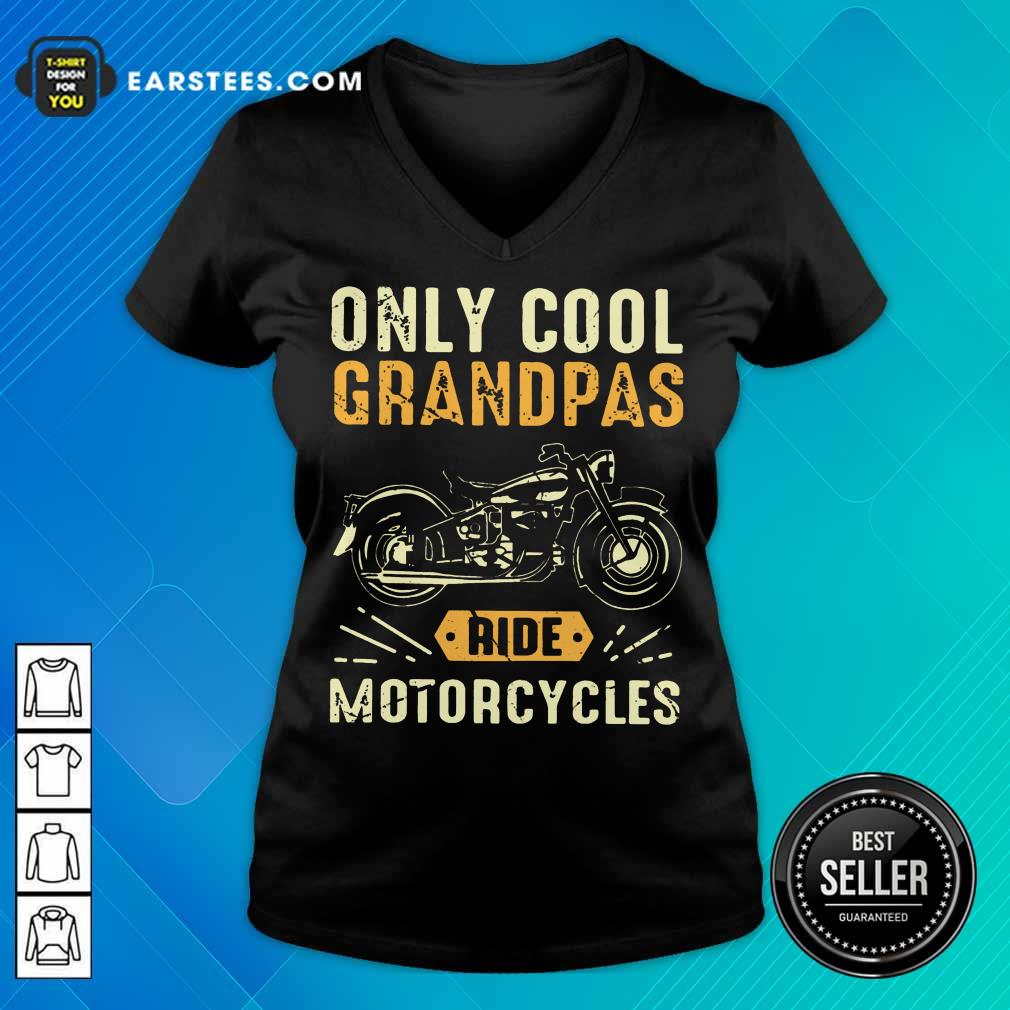 Top Only Cool Grandpas Ride Motorcycles Shirt - Image 5