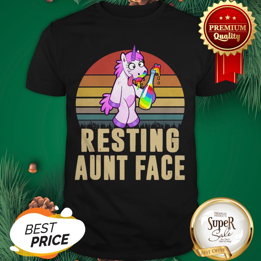 Unicorn Resting Aunt Face Vintage Shirt
