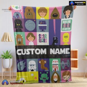 Official Star Wars Characters Cartoon Cute Customized Blanket