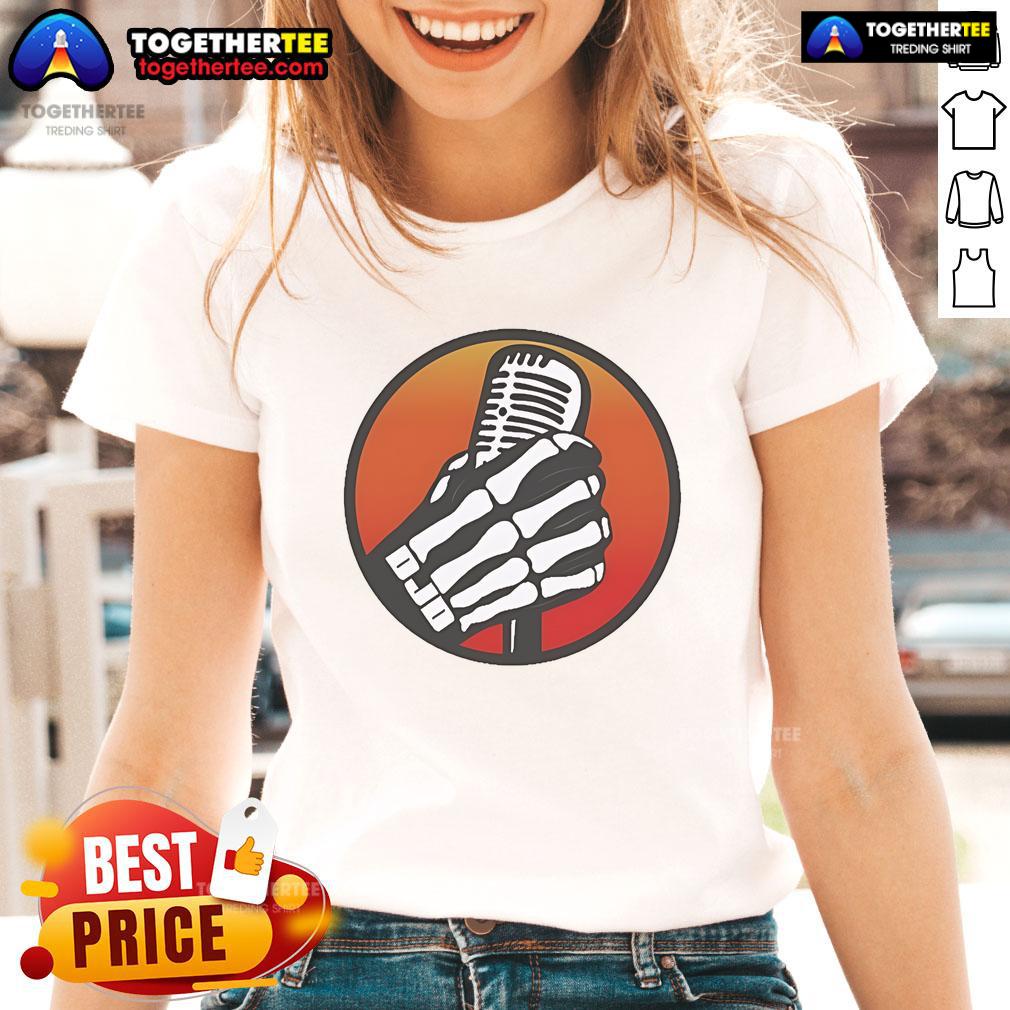 Pretty Dale Jr Download Skeleton Mic T-Shirt - Image 3