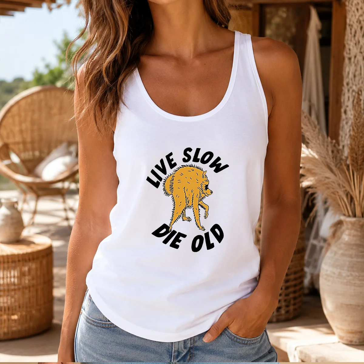 Good Live Slow Die Old Shaggy Shirt - Image 3