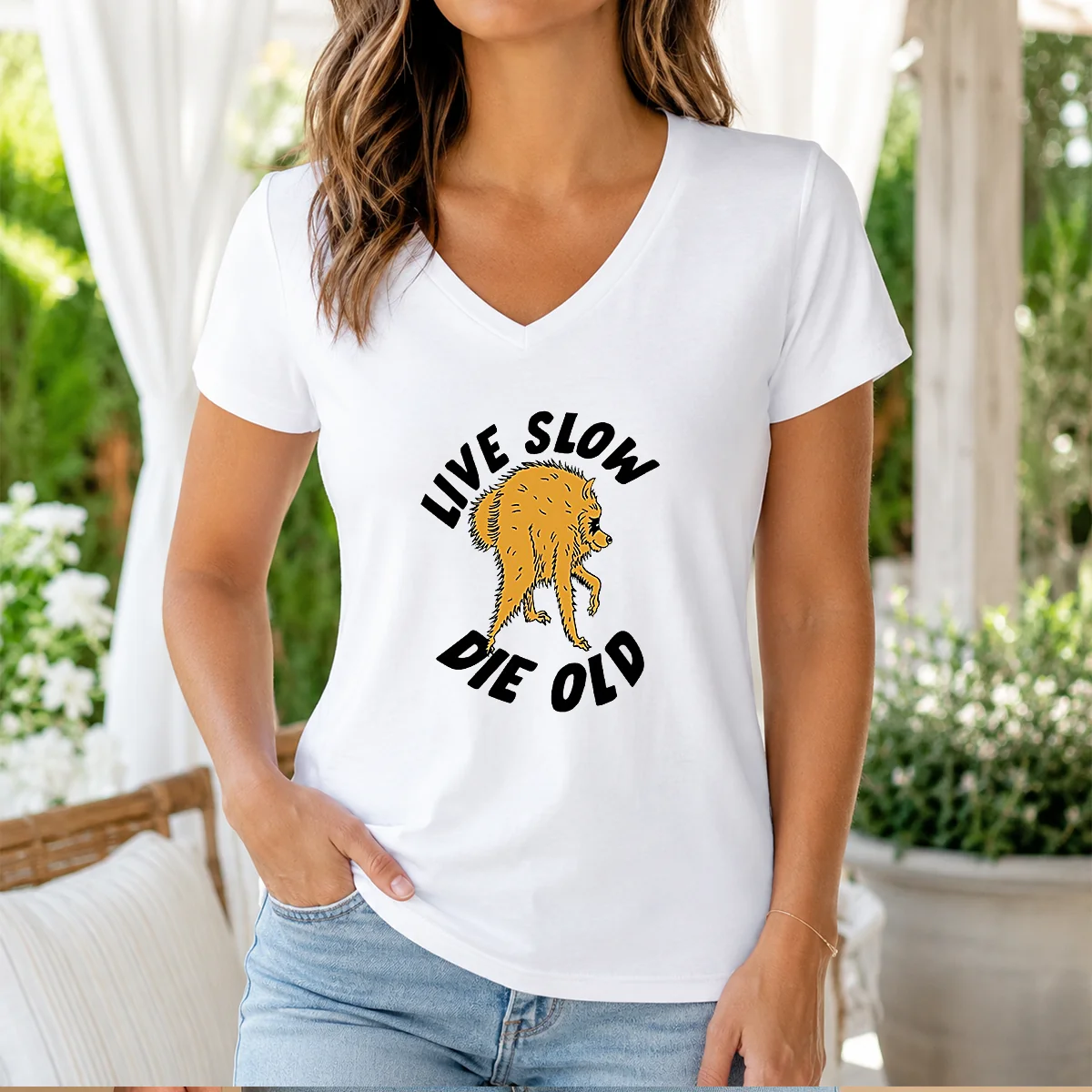 Good Live Slow Die Old Shaggy Shirt - Image 2