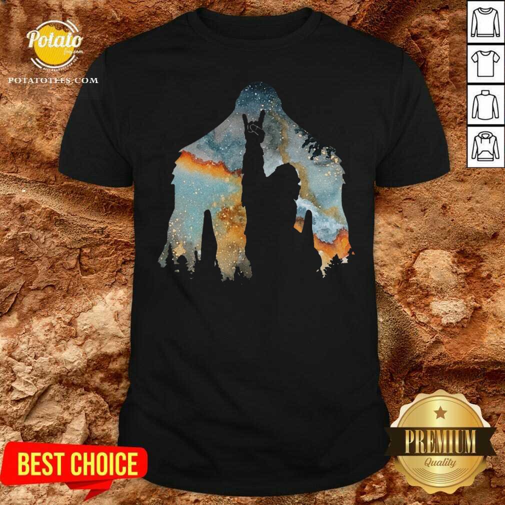 Pretty Bigfoot Rock And Roll Shirt