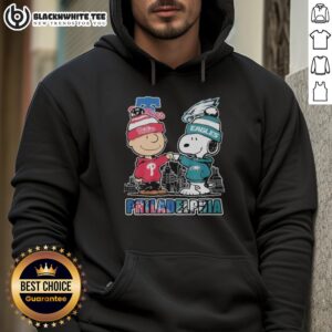 Alternative view of Cute Philadelphia Phillies Philadelphia Eagles 75th Anniversary Of Peanuts Snoopy T-Shirt