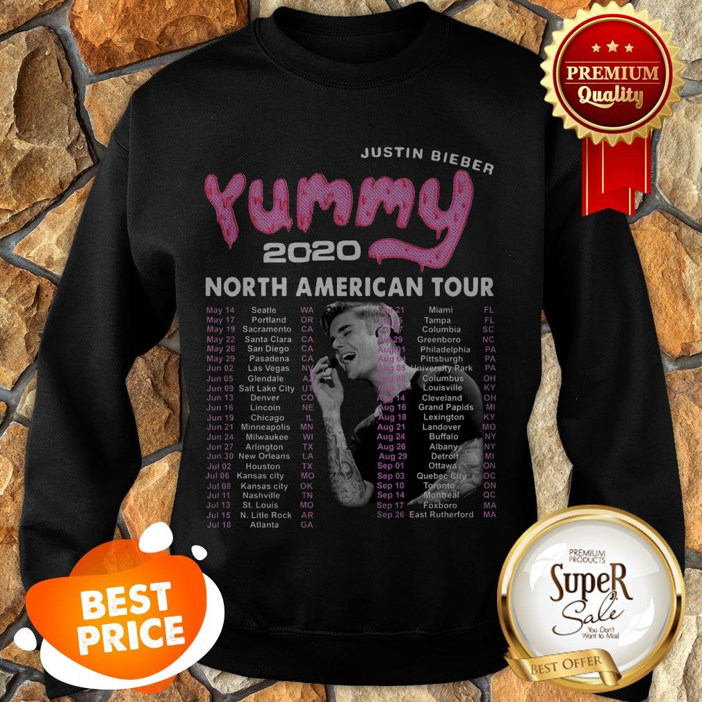 Nice Justin Bieber Yummy 2020 North American Tour Shirt - Image 4