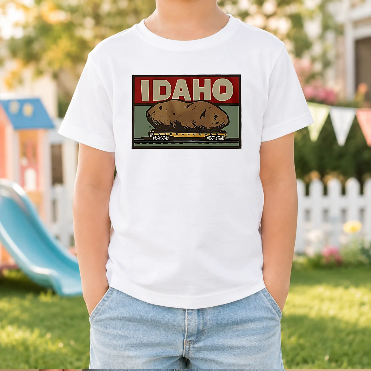 Official Idaho Spud Railcar Potato Shirt - Image 8