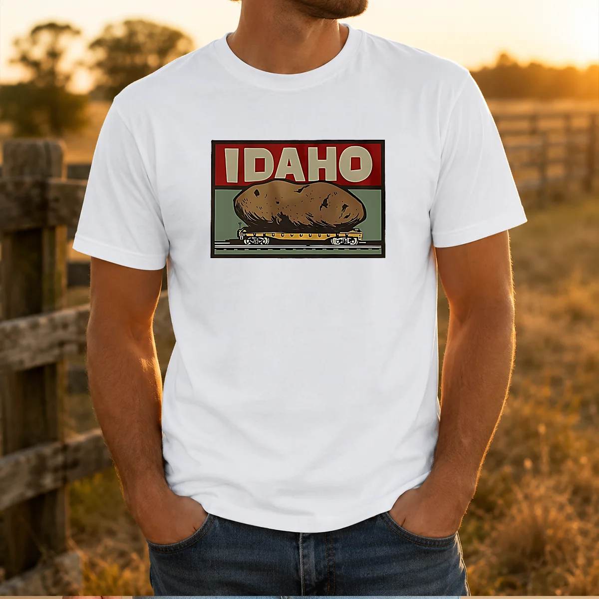 Official Idaho Spud Railcar Potato Shirt
