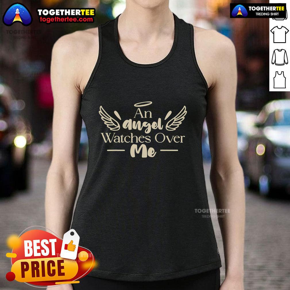 Pretty An Angel Watches Over Me Dad Mom T-Shirt - Image 4