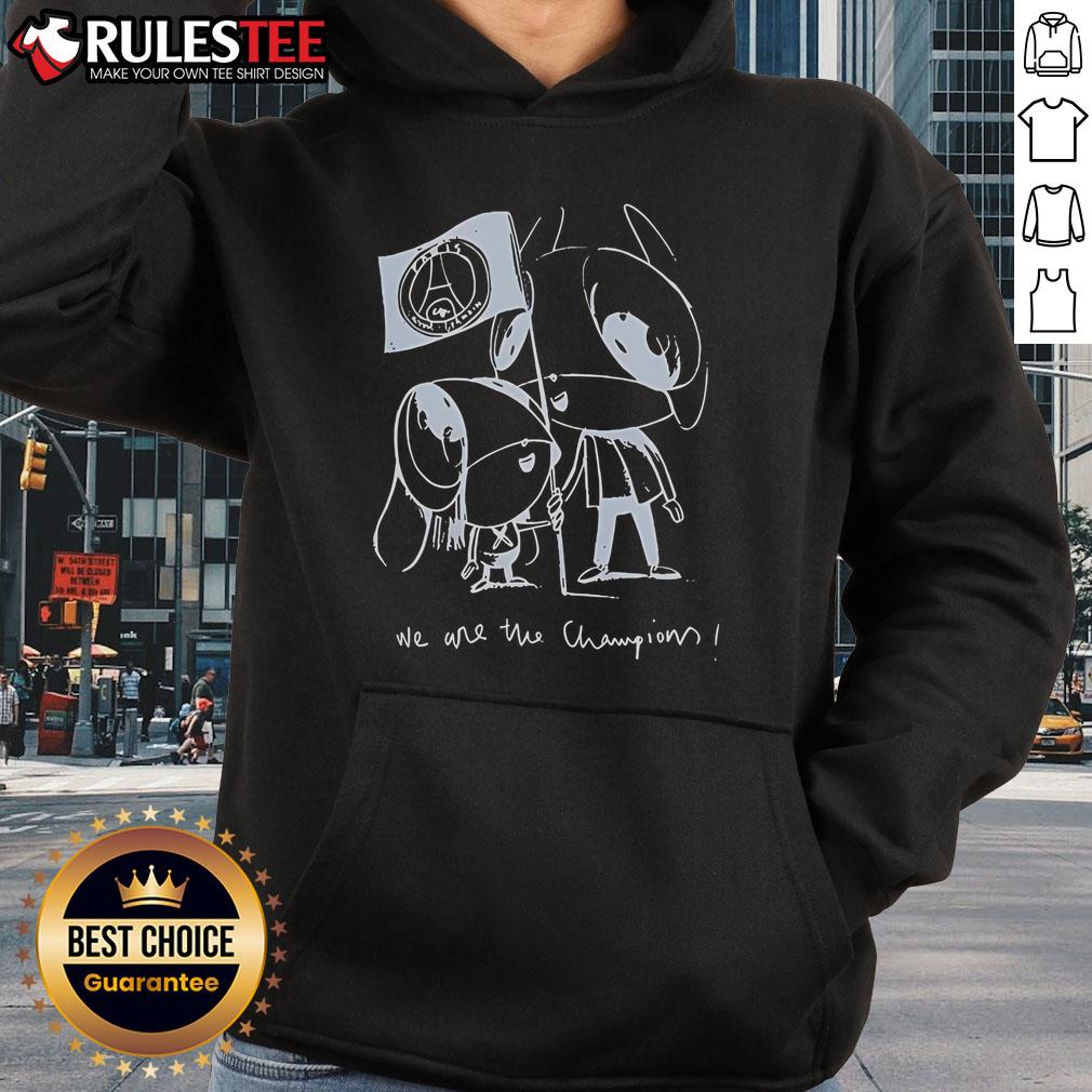 Cute Luis Enrique Wearing Xana We Are The Champions PSG Paris Saint Germain T-Shirt - Image 2