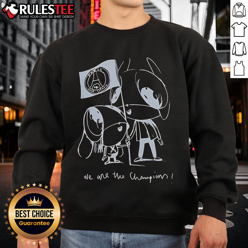 Cute Luis Enrique Wearing Xana We Are The Champions PSG Paris Saint Germain T-Shirt - Image 5