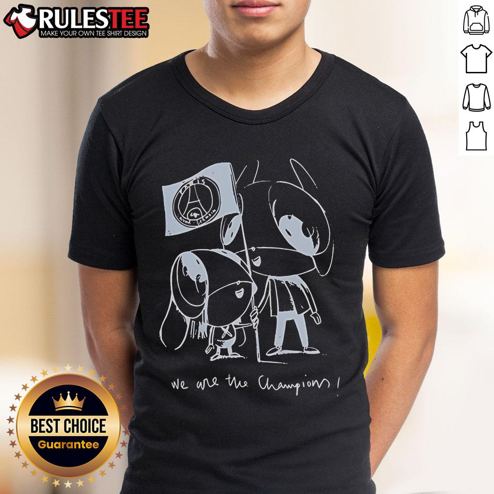 Cute Luis Enrique Wearing Xana We Are The Champions PSG Paris Saint Germain T-Shirt