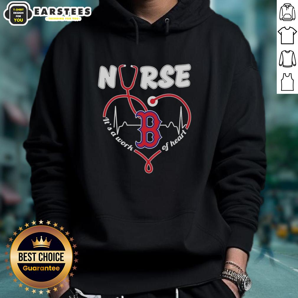 Good Boston Red Sox MLB Nurse It's A Work Of Heart Stethoscope T-Shirt - Image 2