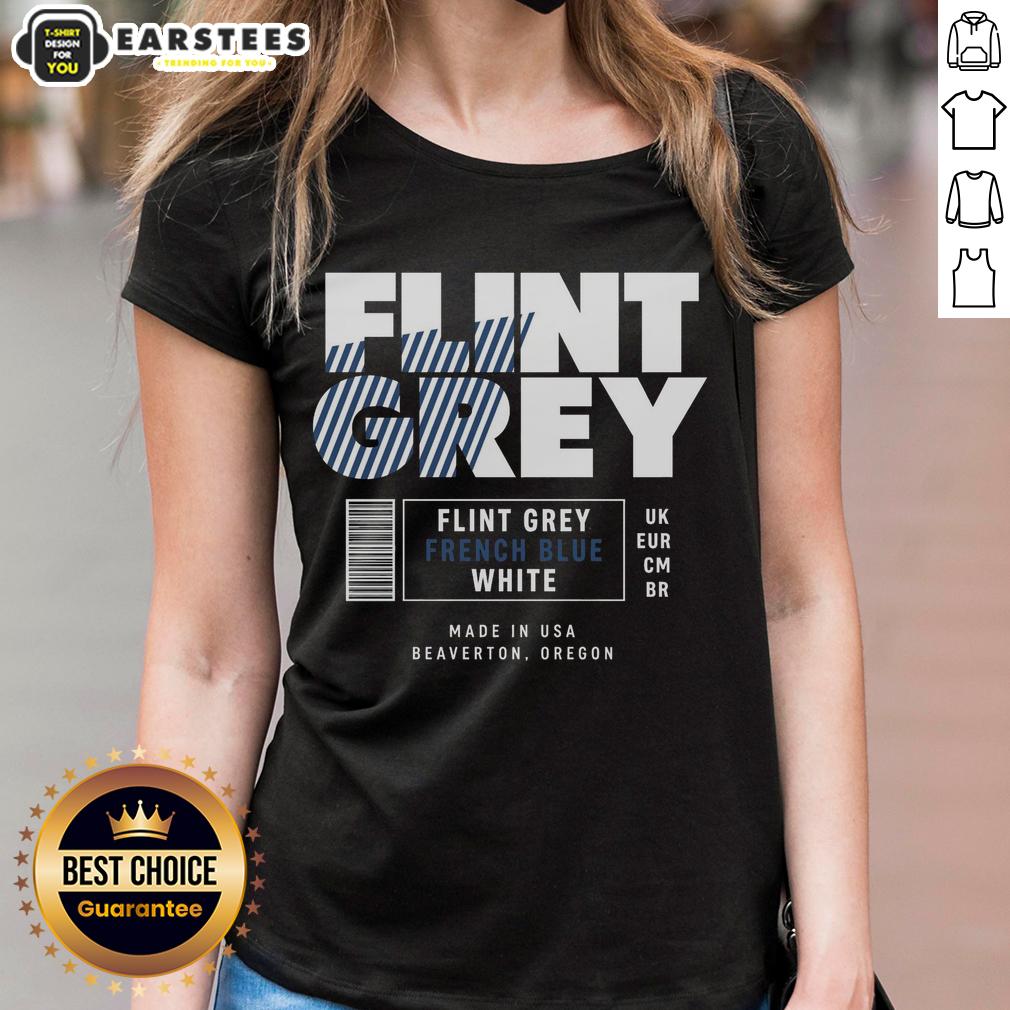 Good Flint Grey French Blue White Label T-Shirt - Image 3