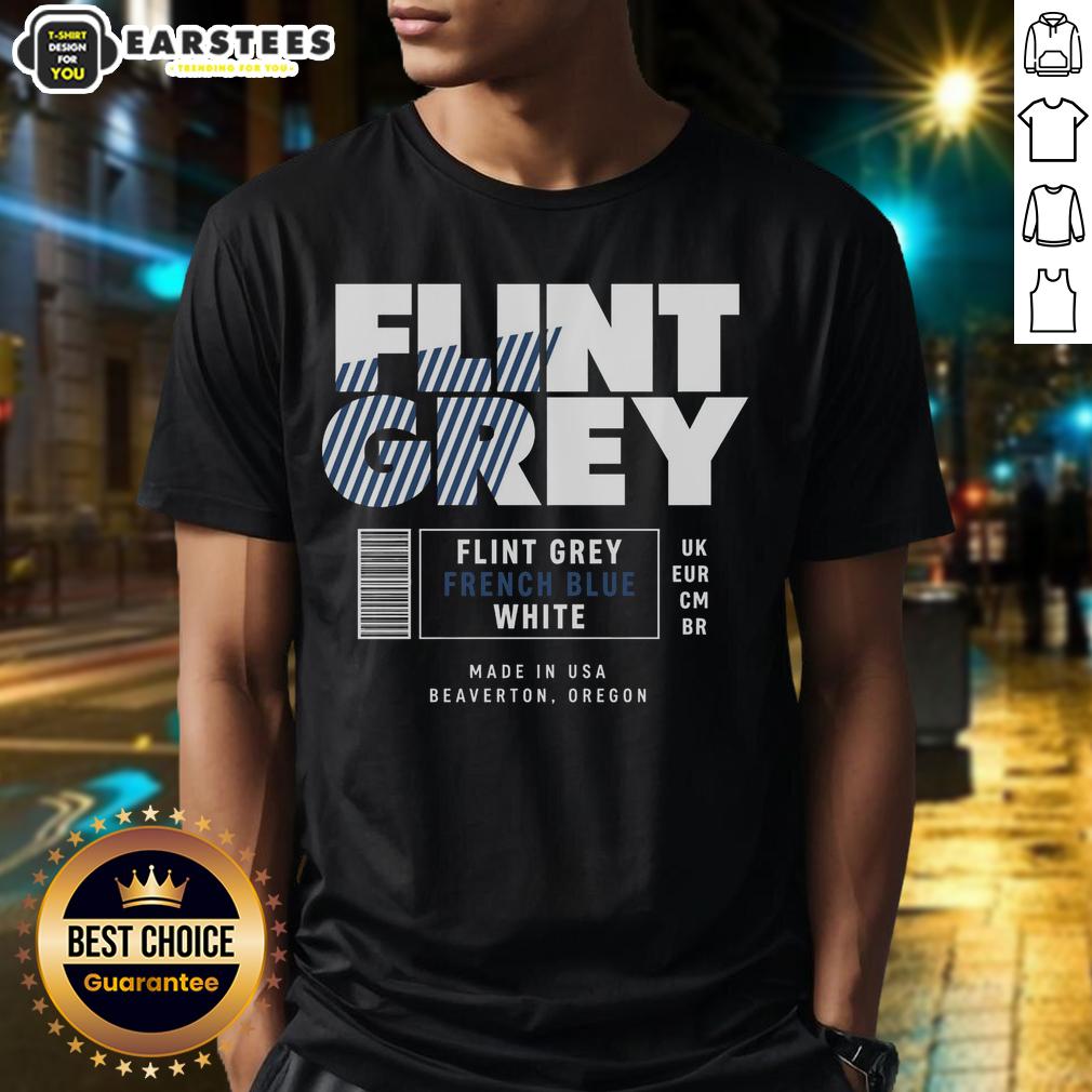 Good Flint Grey French Blue White Label T-Shirt
