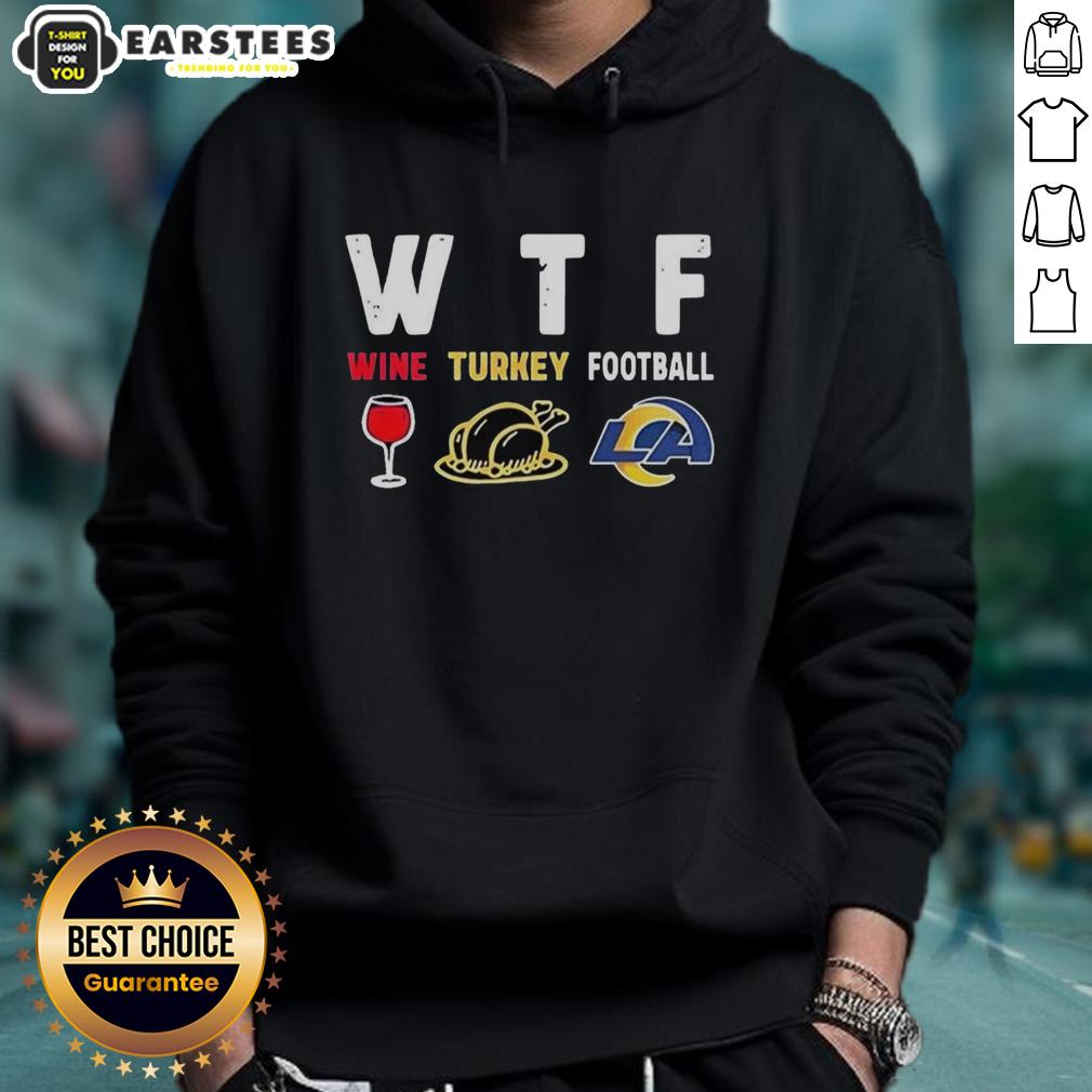 Premium Wine Turkey Los Angeles Rams Football Thanksgiving T-Shirt - Image 2