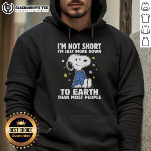 Alternative view of Top Snoopy I'm Not Short I'm Just More Down To Earth Than Most People T-Shirt