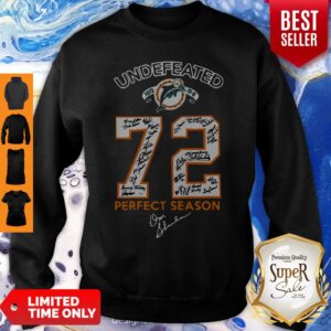 Alternative view of Nice Miami Dolphins Undefeated 1972 72 Perfect Season Signatures Shirt