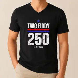 Alternative view of Awesome Two Fiddy 250 17762026 USA Shirt