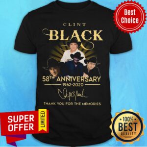 Clint Black 58th Anniversary 1962 2020 Thank You For The Memories Signature Shirt