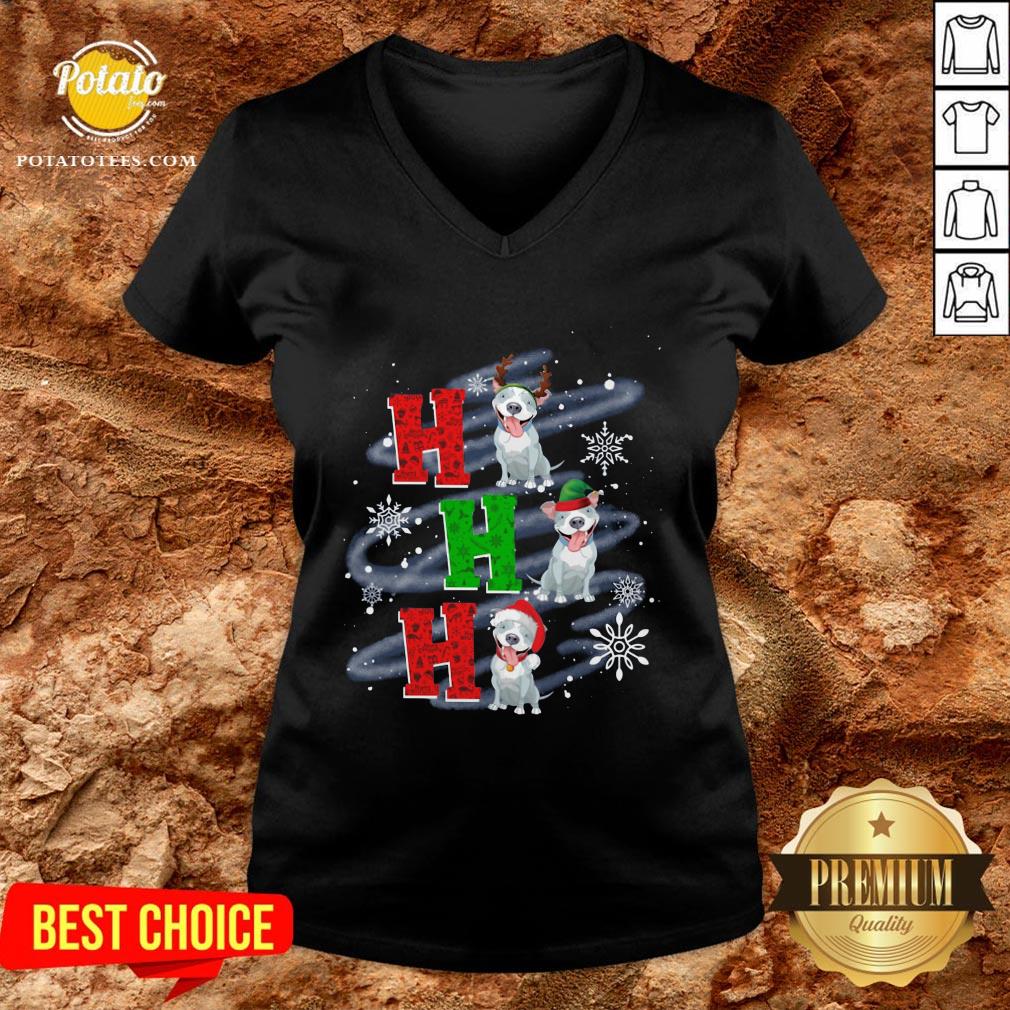 Happy Ho Ho Ho Chritsmas Pitbull Classic Shirt - Image 2