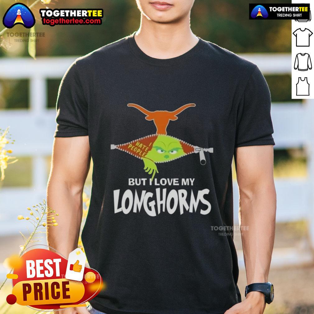 Original Grinch Christmas But I Love My Texas Longhorns T-Shirt
