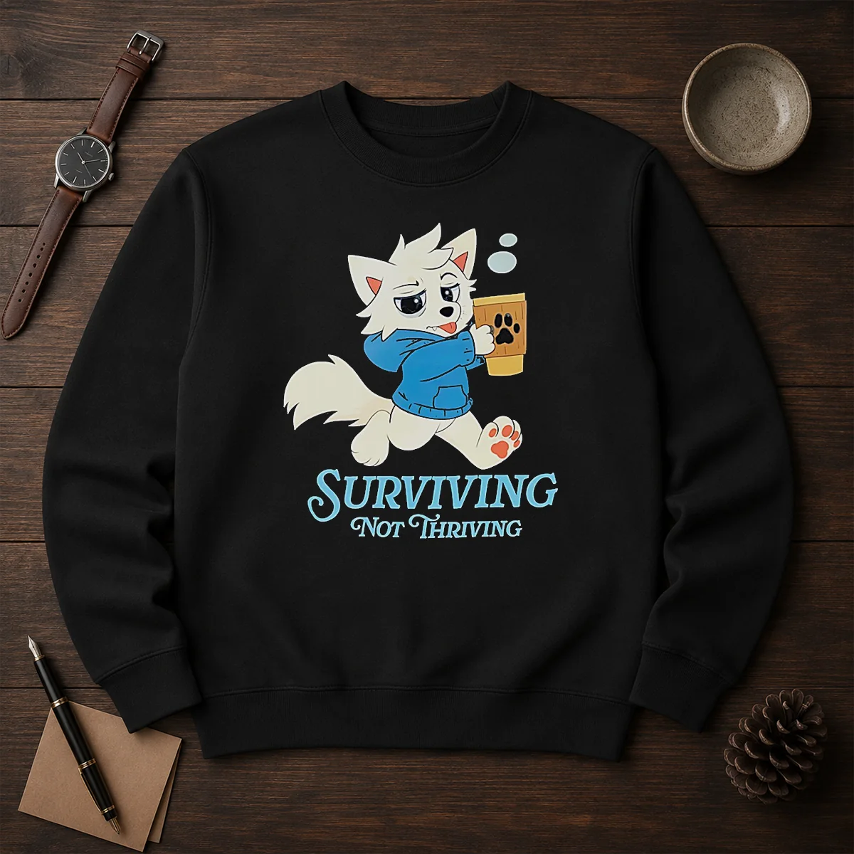 Awesome Surviving Not Thriving Furry Shirt - Image 7