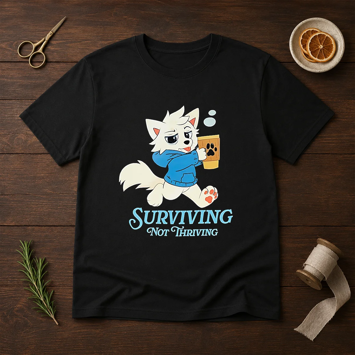 Awesome Surviving Not Thriving Furry Shirt